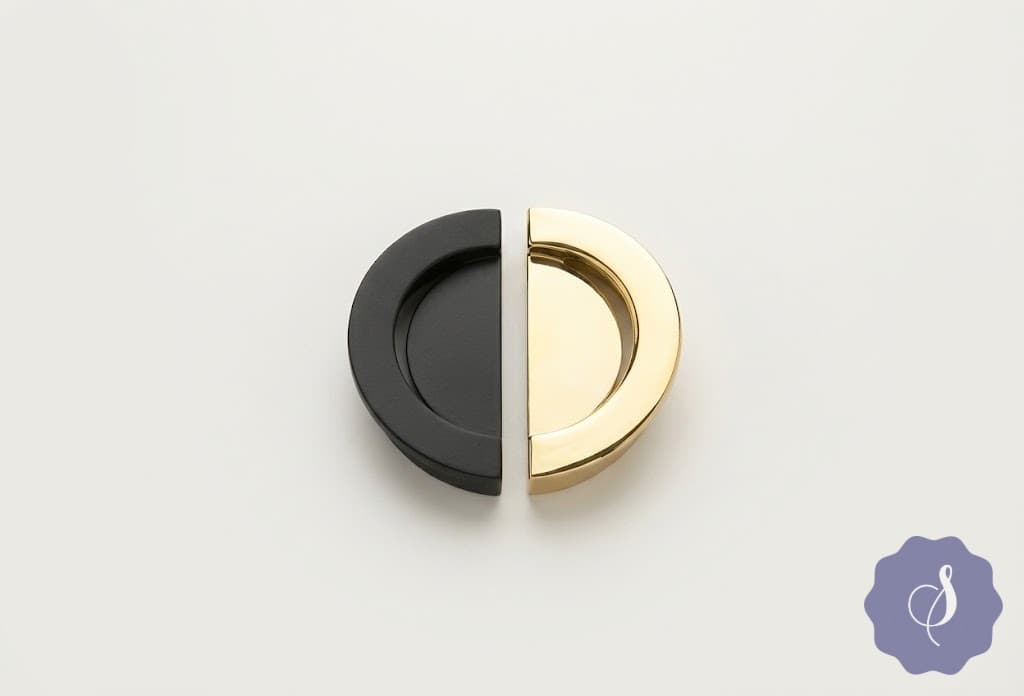 Golden Zinc Alloy Cabinet Handle Drawer Pull Zinc - B1268